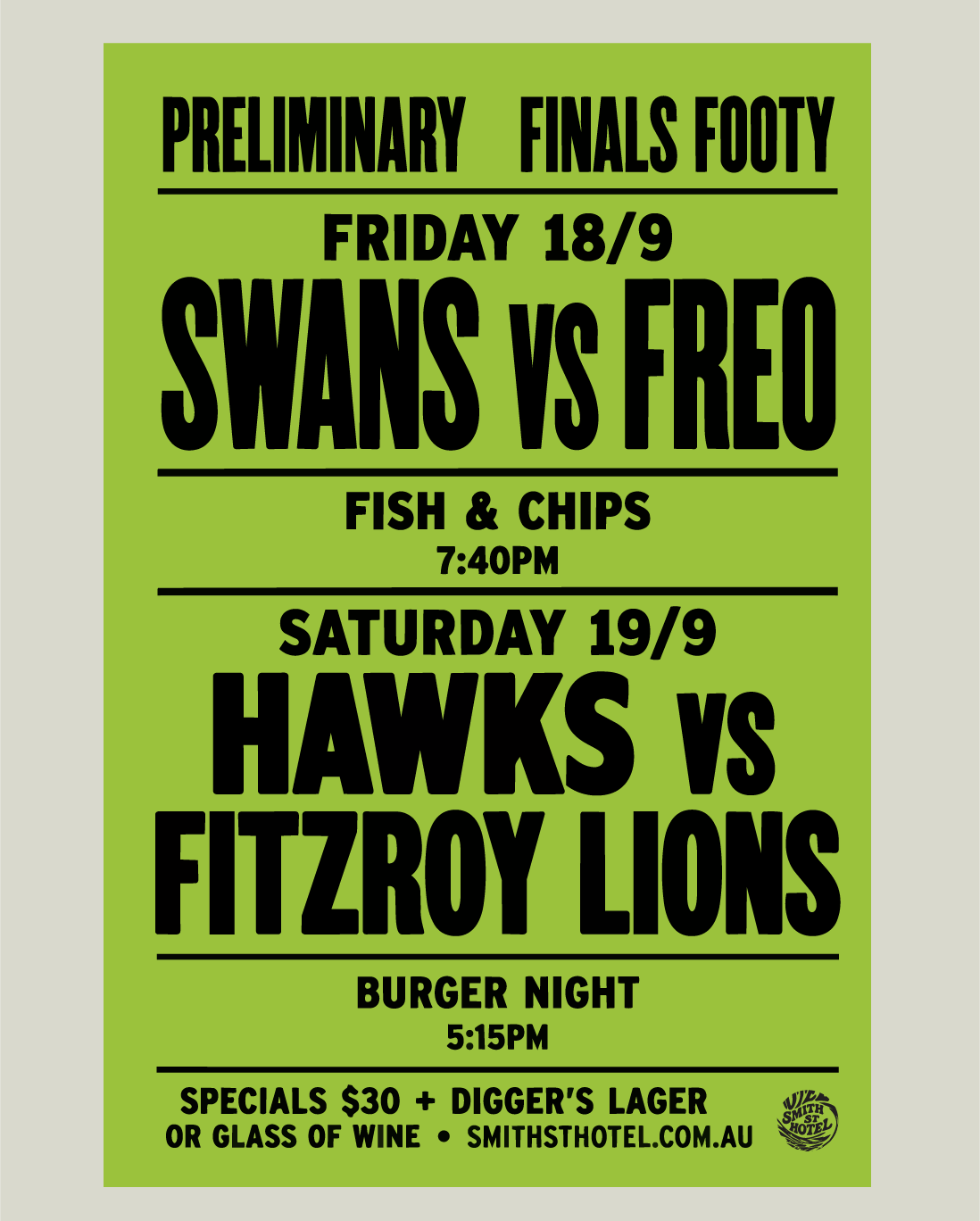 AFL Preliminary Final: Hawks vs Fitzroy Lions