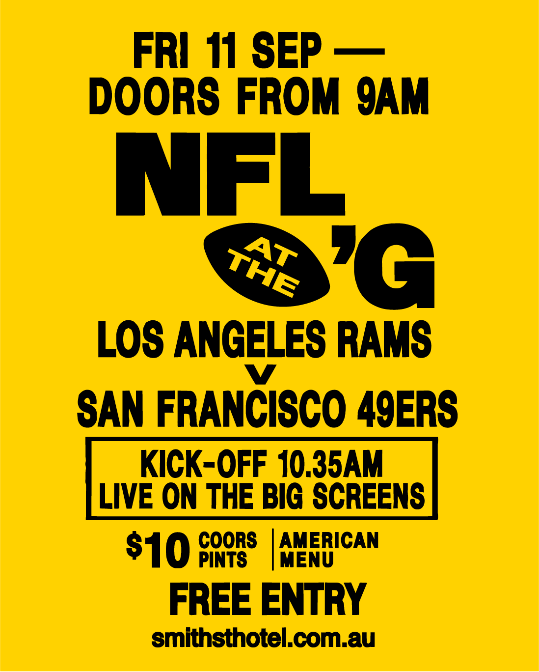 NFL at the ‘G: Rams v 49ers